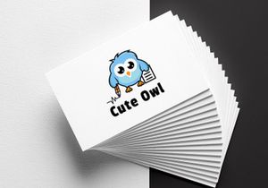 Cute Owls Learn - Logo Template
