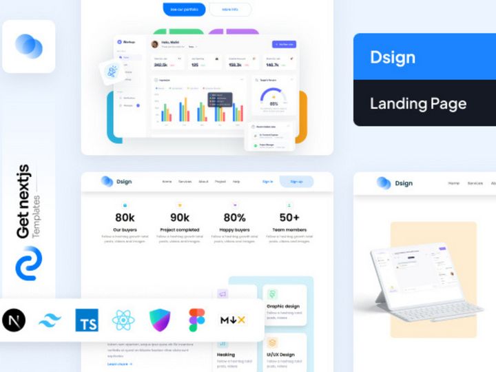 Dsign New NextJs based Landing Page Template
