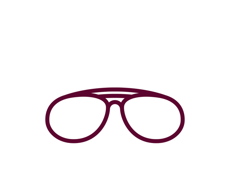 Glasses symbol vector icon