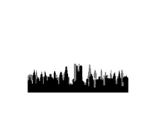 Modern City skyline illustration in flat design