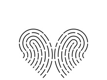 Digital fingerprint vector illustration logo icon