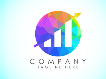 Finance and accounting logo low poly art style design vector template, Business finance logo preview picture