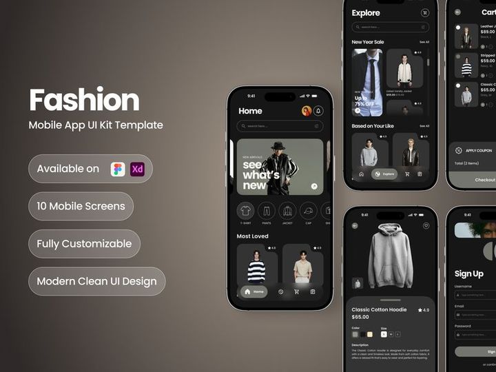 The House - Fashion E-Commerce Mobile App UI Kit Template