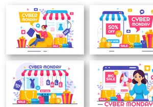 13 Cyber Monday Event Illustration
