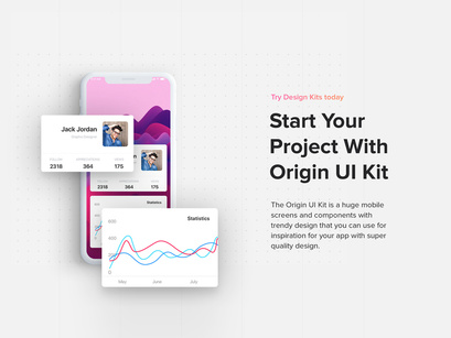 Origin Mobile UI Kit for SKETCH
