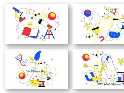 6 World Science Day Illustration