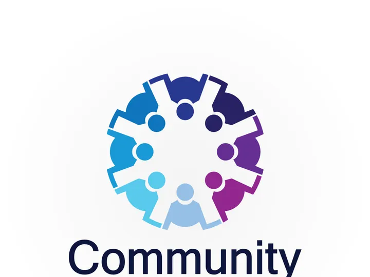 Community Logo Design Template for Teams or Groups.network and social icon design