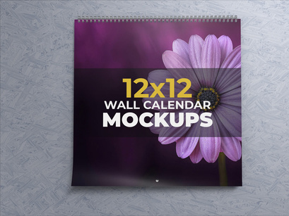 12″x12″ Wall Calendar Mockups