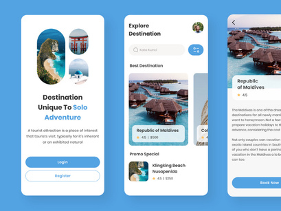 Excursión - Traveling Mobile App UI Kit