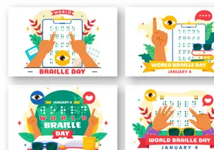 12 World Braille Day Illustration