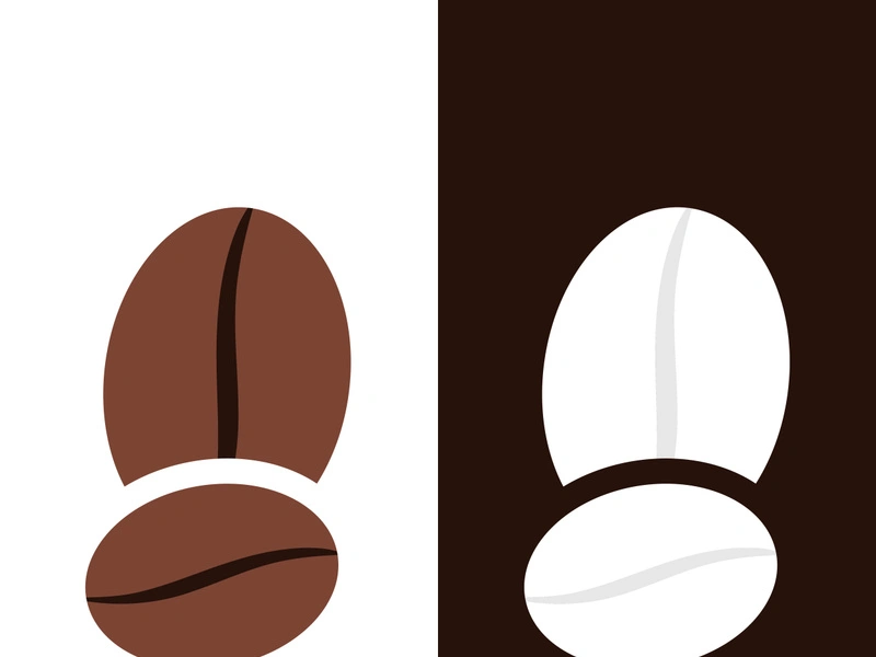 Coffee bean icon vector illustration template