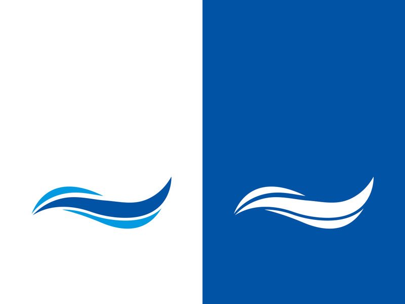 Wave beach vector illustration design logo