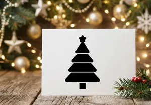Ícone de Árvore de Natal Minimalista para Design e Decoração Festiva