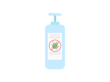 Hand sanitizer semi flat color vector object preview picture