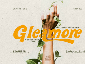 Gleamore Display Font preview picture