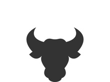 Bull head logo vector icon design illustration