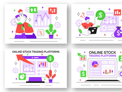 10 Stock Trading Platforms Illustration