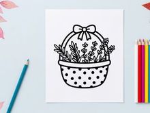 Kit de maceta de cactus dibujado a mano con suculentas y lunares. Decoración de cactus en maceta negro y blanco para manualidades de temporada espeluznante.