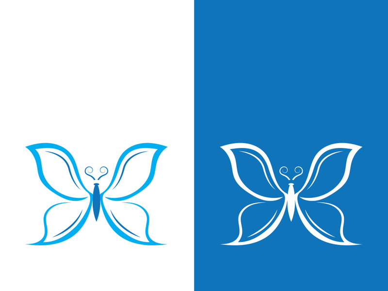 Butterfly logo icon vector design illustration