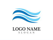 Wave beach vector illustration design logo