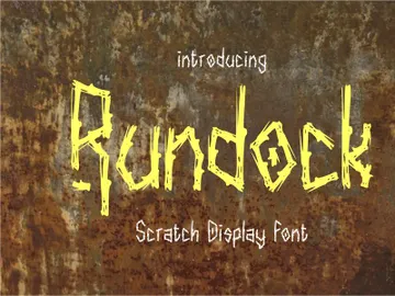 Rundock - Scratch Display Font preview picture