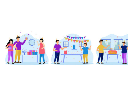 Birthday Flat Illustration