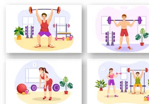 13 Weightlifting Sport Illustration