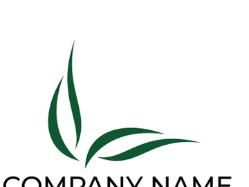 Green leaf logo design vector illustration preview picture