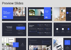 LORAN - Animated  Powerpoint Business Presentation Template (Blue)