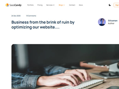 SaaSCandy Free Nextjs Website Template