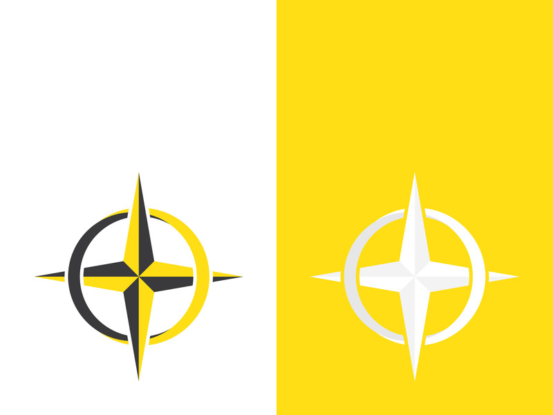 Compass logo template vector icon illustration design