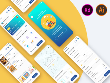 Product Cart, Checkout and Payment Mobile App UI Kit preview picture