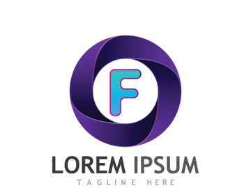 Modern F initial letter logo. preview picture