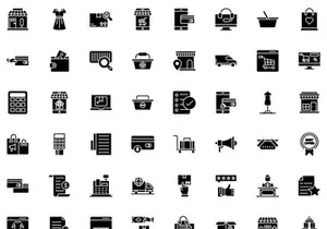 Set of Shopping and Commerce Icons