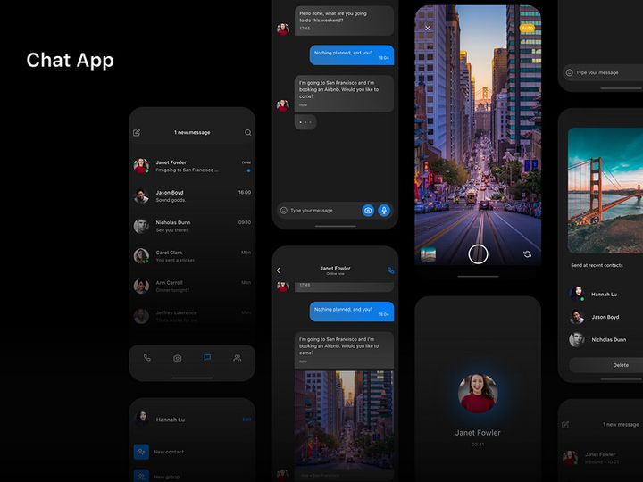 Design Concept: Chat app (Free Adobe XD) 
