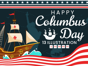 13 Happy Columbus USA Day Illustration preview picture