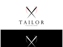 tailor logo icon illustration template combination of buttons for clothes, thread and sewing machine, for clothing product design, convection companies, fashion in vector form
