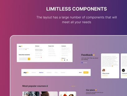 SkyFit -  Fitness Template Bootstrap Html CSS