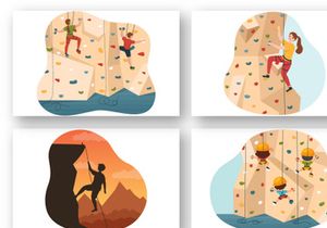 13 Cliff Climbing Illustration