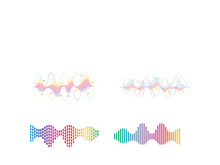 Sound waves set vector illustration icon design
