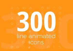 300 Line Animated Icons