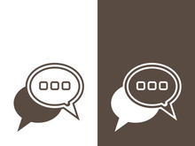 Speech bubble icon logo template vector illustration