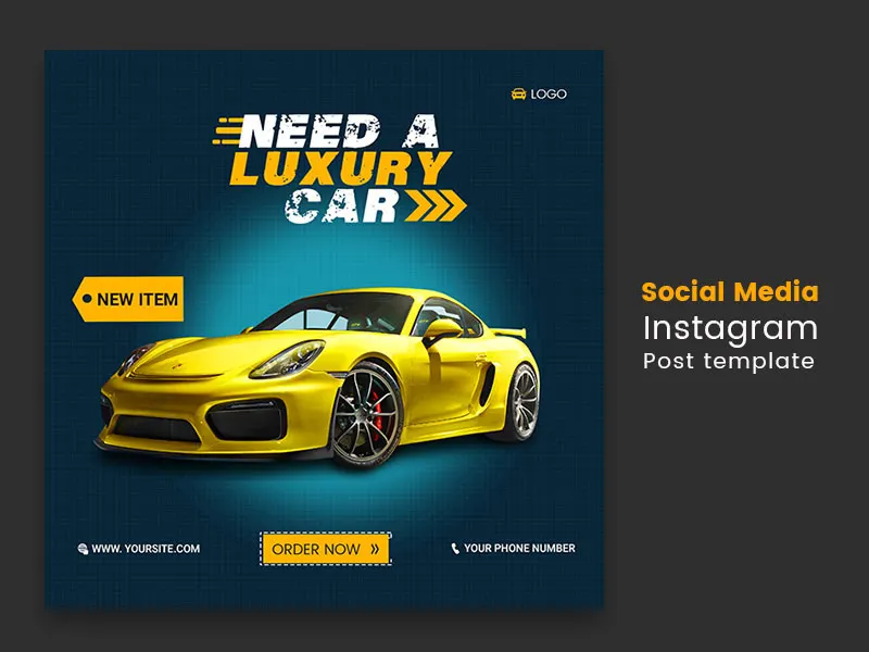 Luxury car social media instagram post template