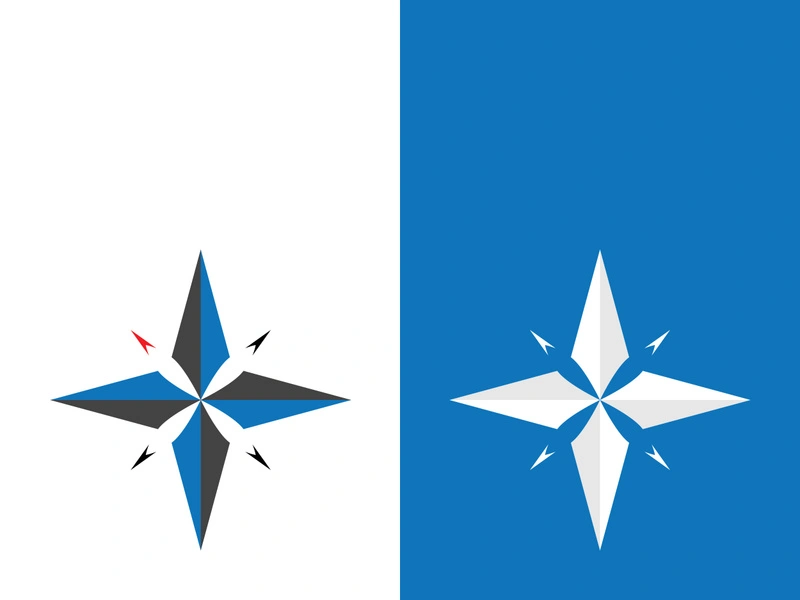 Compass logo template vector icon illustration design