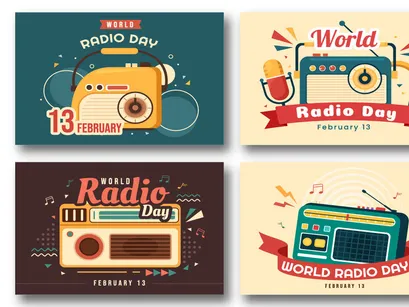 16 World Radio Day Illustration