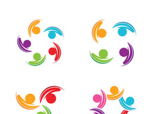 Community logo business template and icon people vector