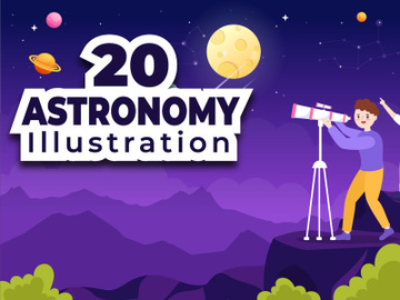 20 Astronomy Cartoon Illustration preview picture