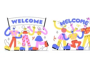 5 Welcome Vector Illustration