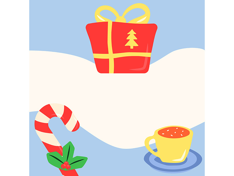 Xmas simple post template for social media feed