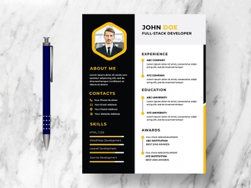 Modern Resume CV Template Ver-9 preview picture